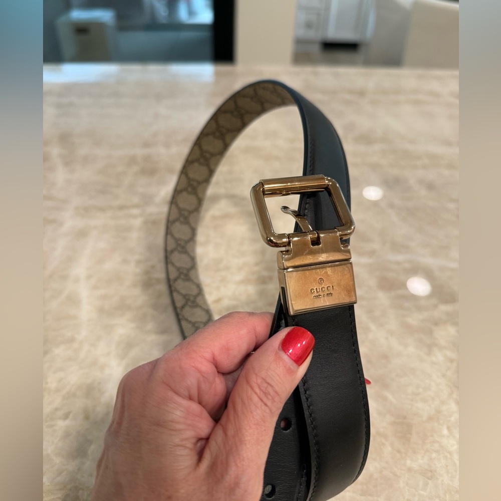 Gucci Beige and Black Belt - Picture 2 of 3
